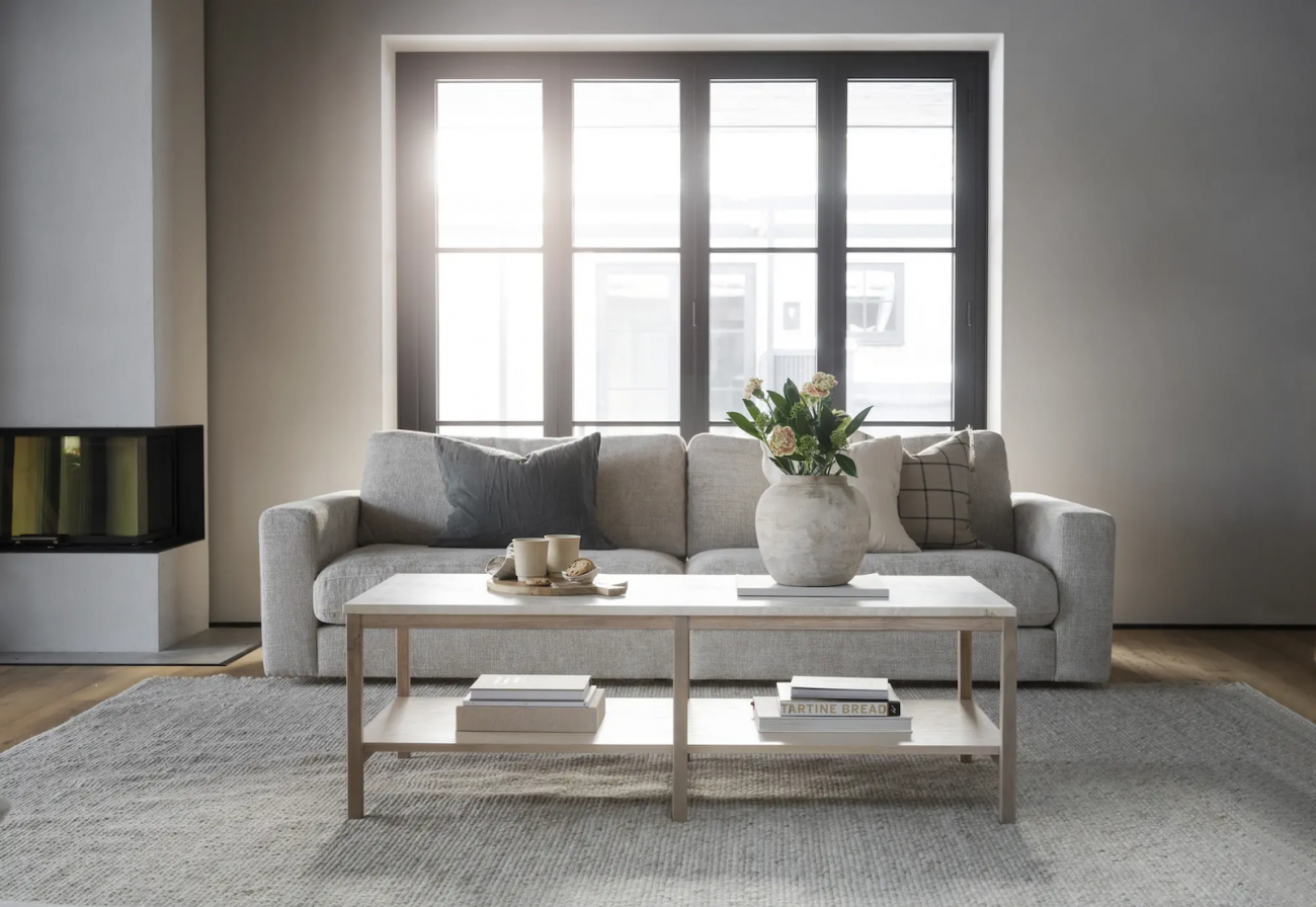 3-Sitssoffa 'Duncan' - Ljusgrå