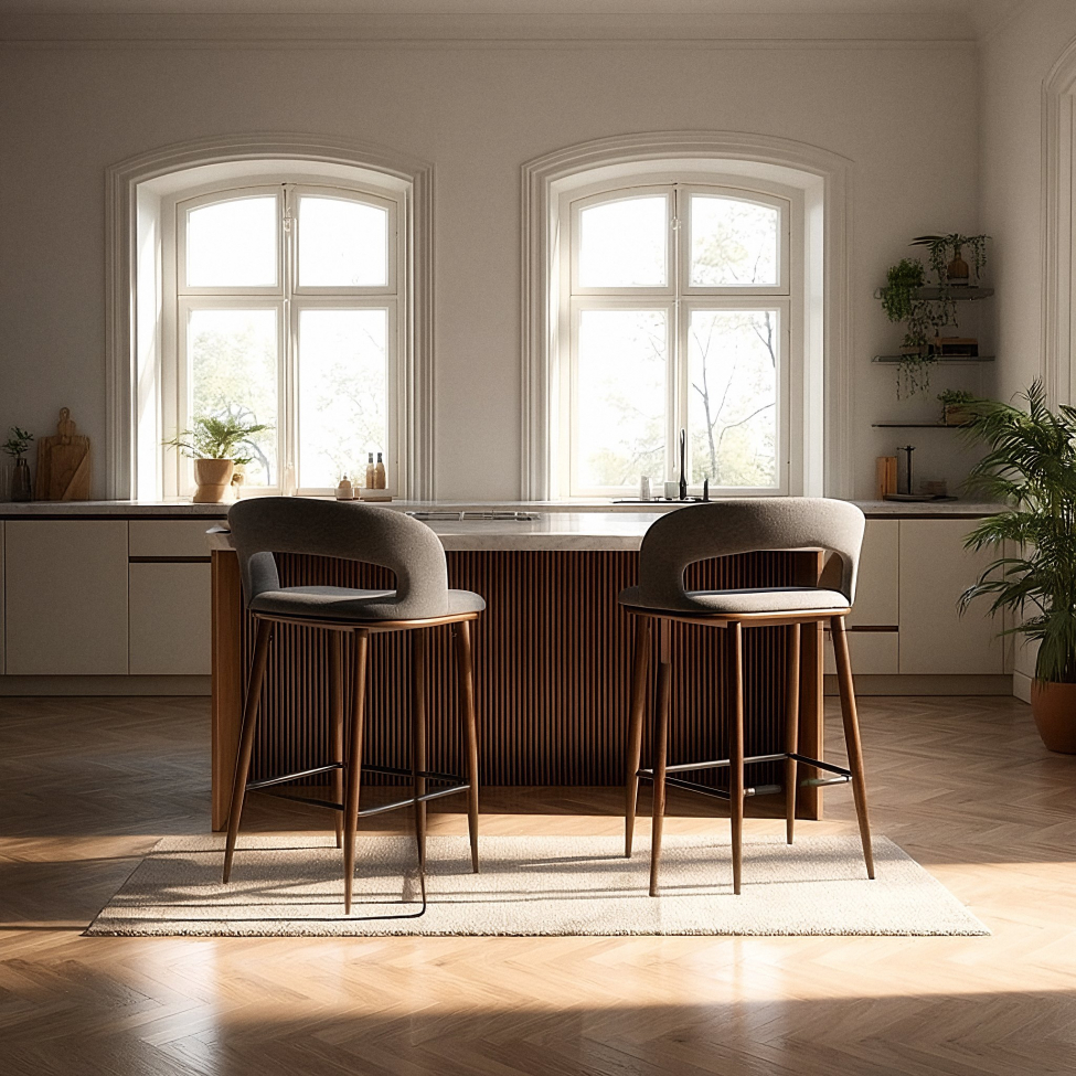 Barstol 'Vestby' - Grå/brun