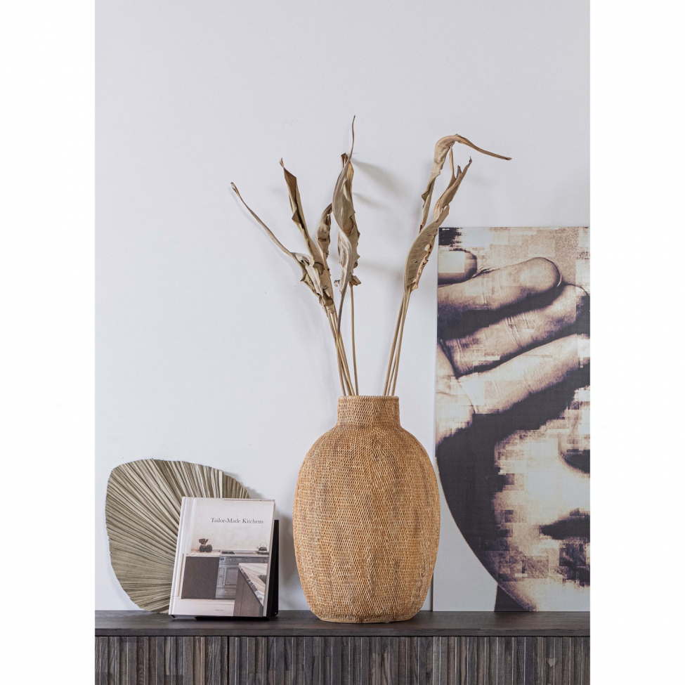 TV-bänk ‘New Gravure’ 150 cm - Mörkbrun/Svart