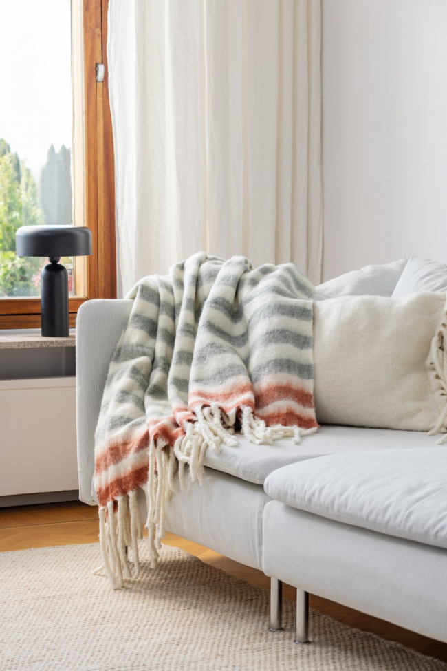 Pläd 'Monica' 130x170cm - Rosa