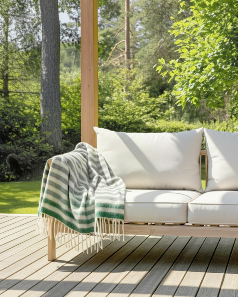 Pläd 'Monica' 130x170cm - Grön