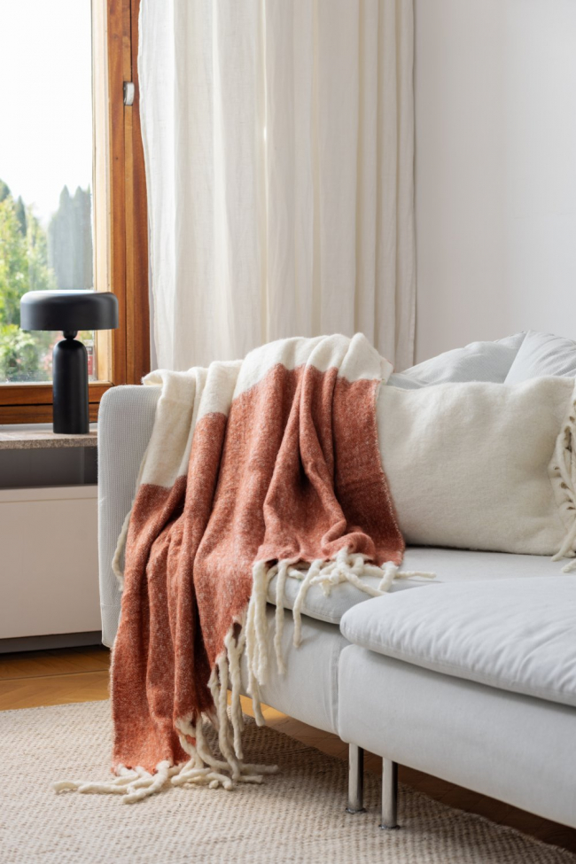 Pläd 'Carrie' 130x170cm - Rosa