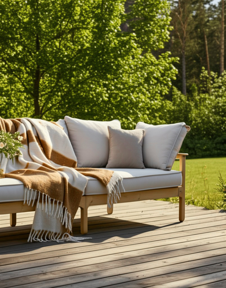 Pläd 'Carrie' 130x170cm - Gul