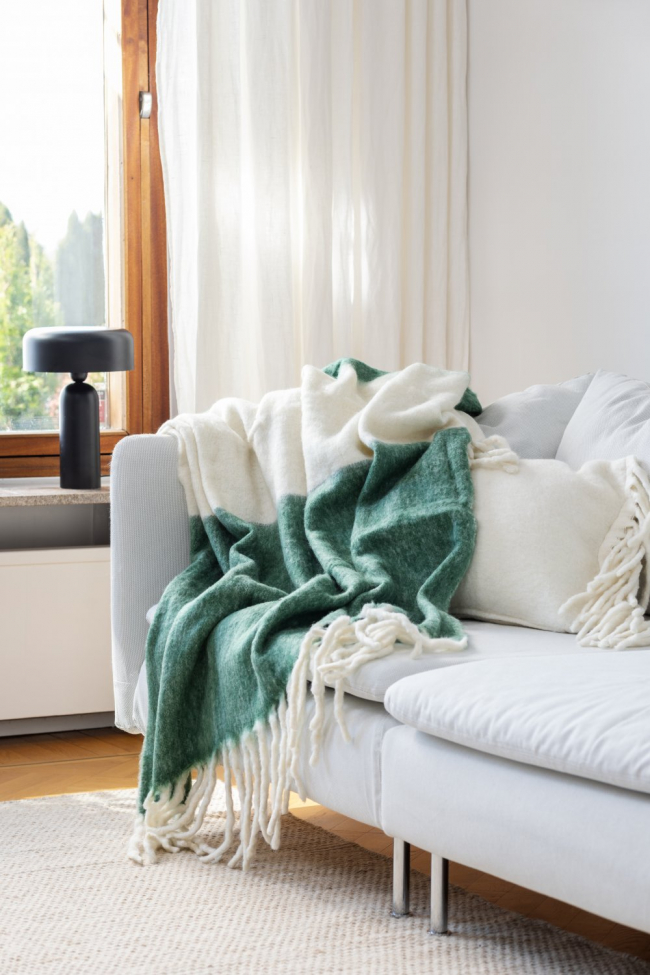 Pläd 'Carrie' 130x170cm - Grön