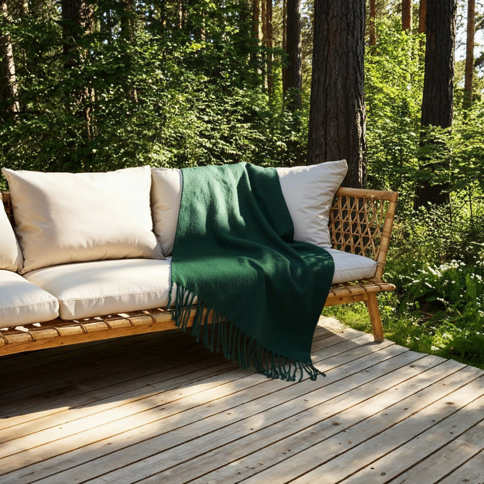 Pläd 'Samantha' 130x170cm - Grön