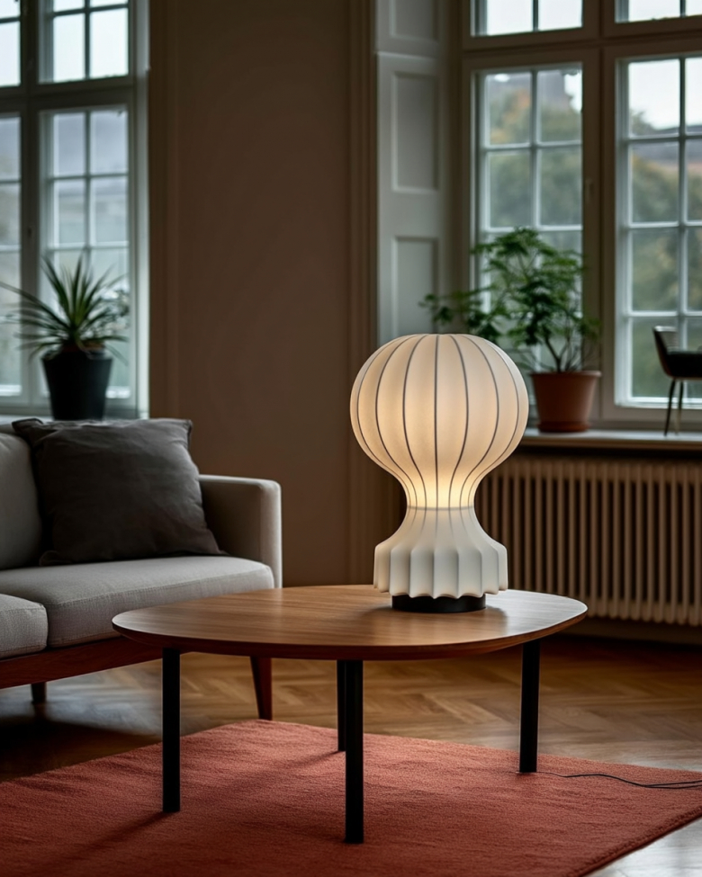 Lampa 'Senigallia' L - Vit/Svart