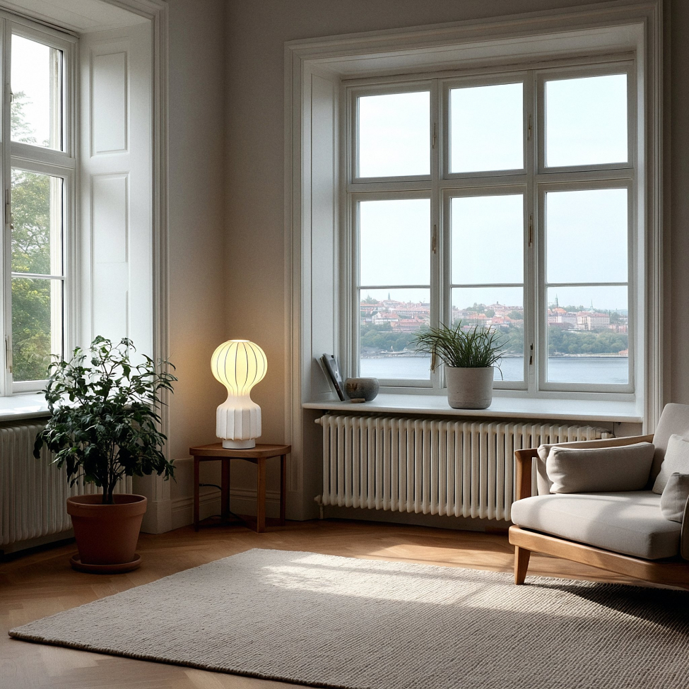 Lampa 'Senigallia' S - Vit/vit