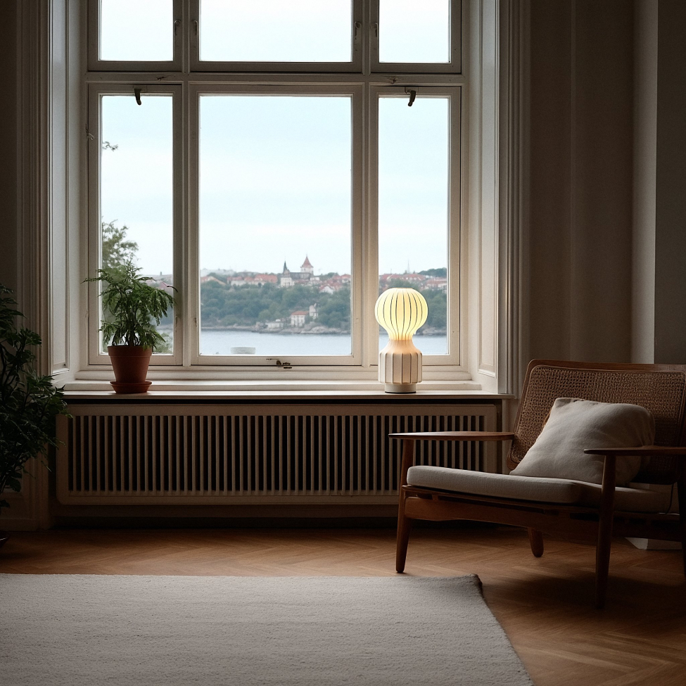 Lampa 'Senigallia' S - Vit/vit