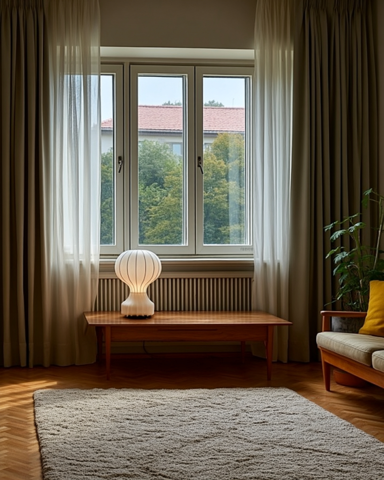 Lampa 'Senigallia' M - Vit/Svart