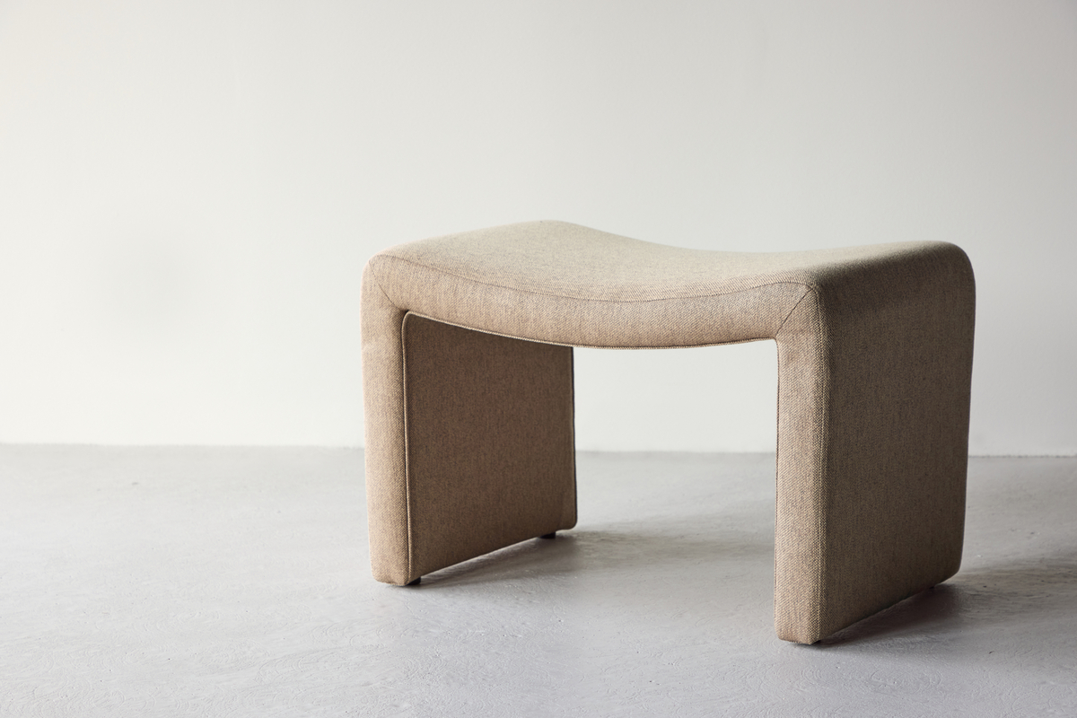 Fotpall 'Nora' - Brun