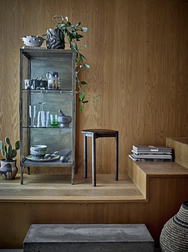 Skåp 'Saone' - Mässing/glas