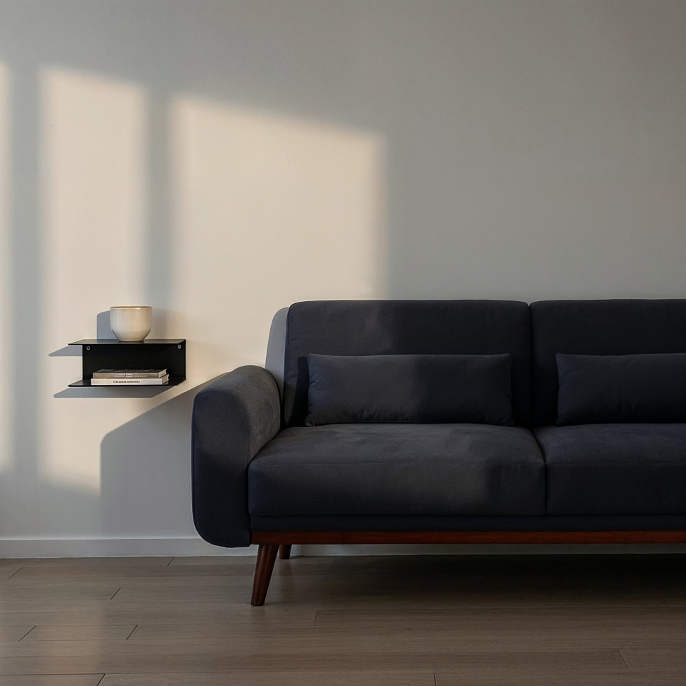 2-pack Vägghylla 'Joliet' - Svart