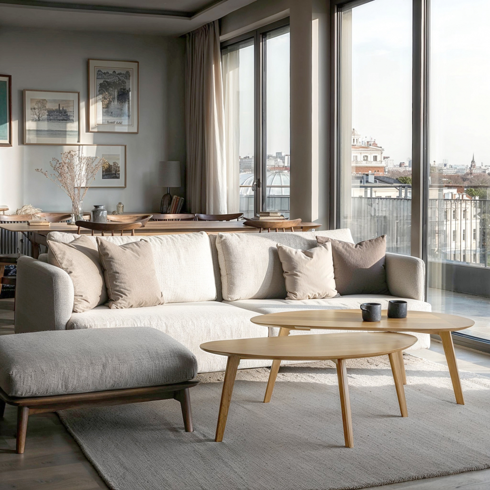 Soffbord 'Nagano' 2 delar - Ek