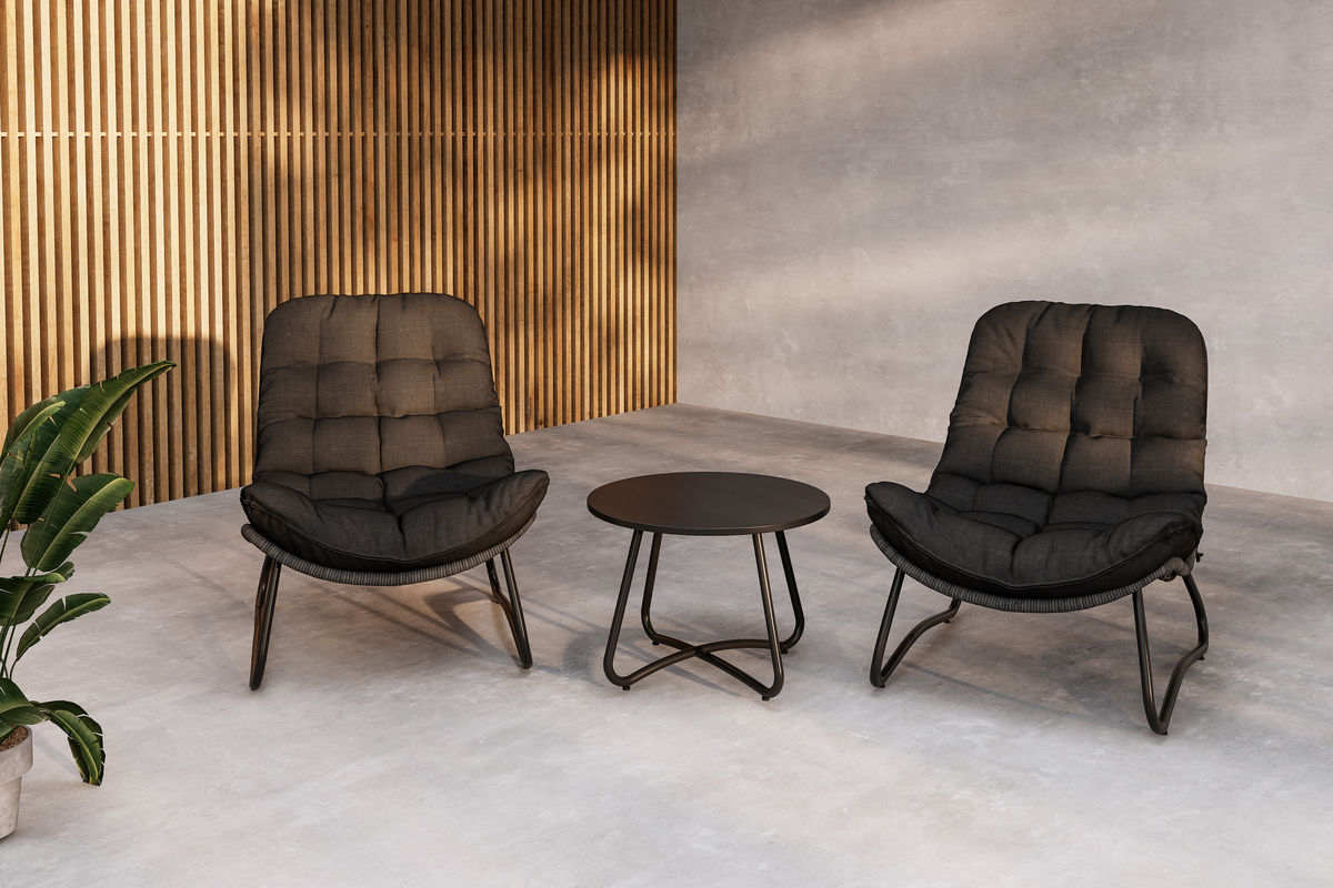 Loungeset 'Siro' - Svart