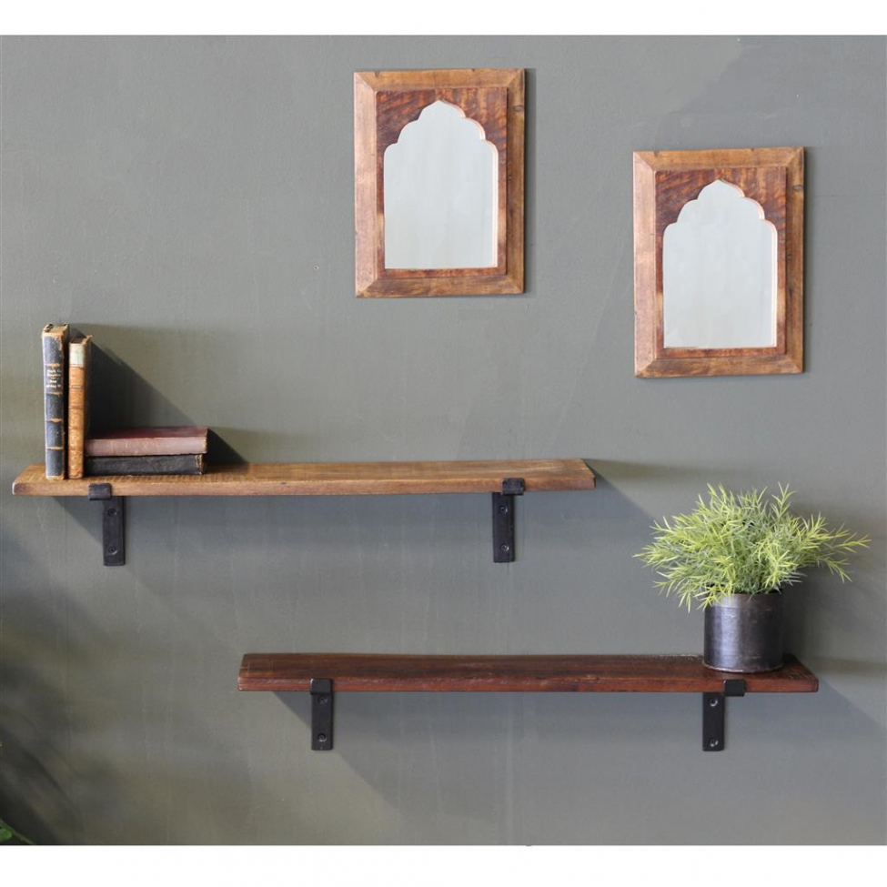 Vägghylla 'Factory' 80cm - Natur