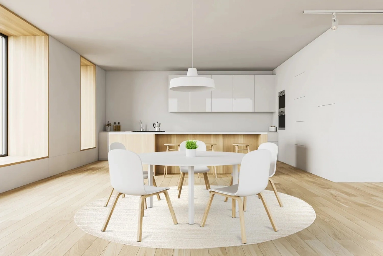 Rund matta 'Hamilton' - Natur