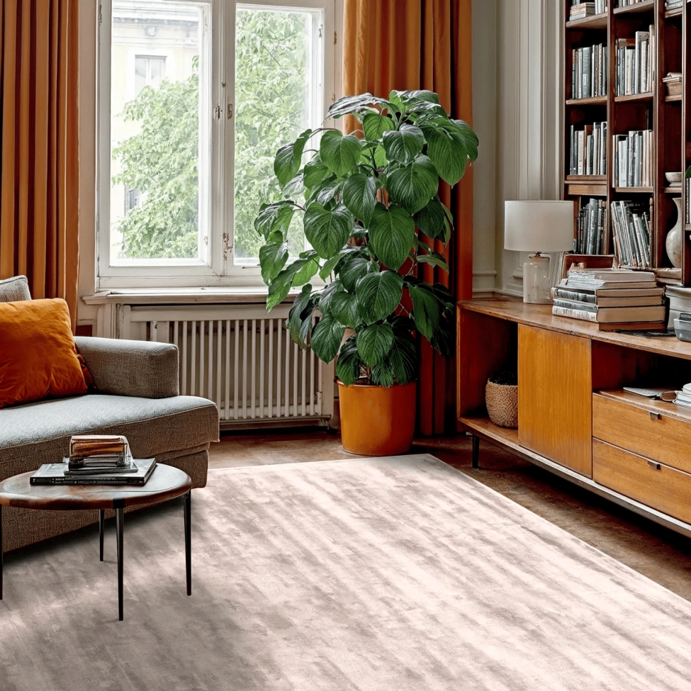 Viskosmatta 'Jodhpur' - Ljusgrå/Beige