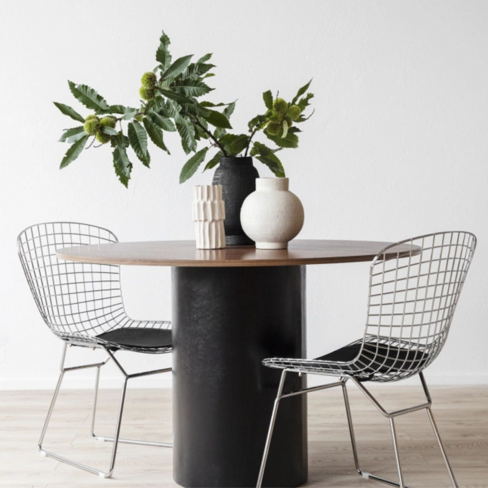 Matbord 'Rounded' Runt 120cm - Valnöt