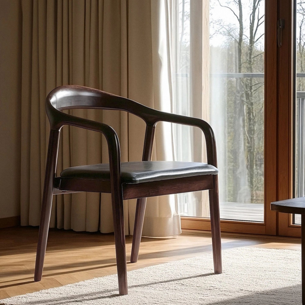 Karmstol 'Aspa' - Mörkbrun