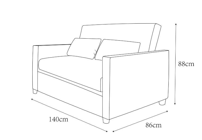 Bäddfåtölj 'San Francisco' - Vit