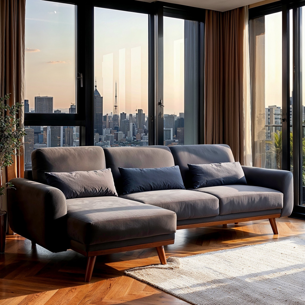 Bäddsoffa 'Texas' - Mörkgrå