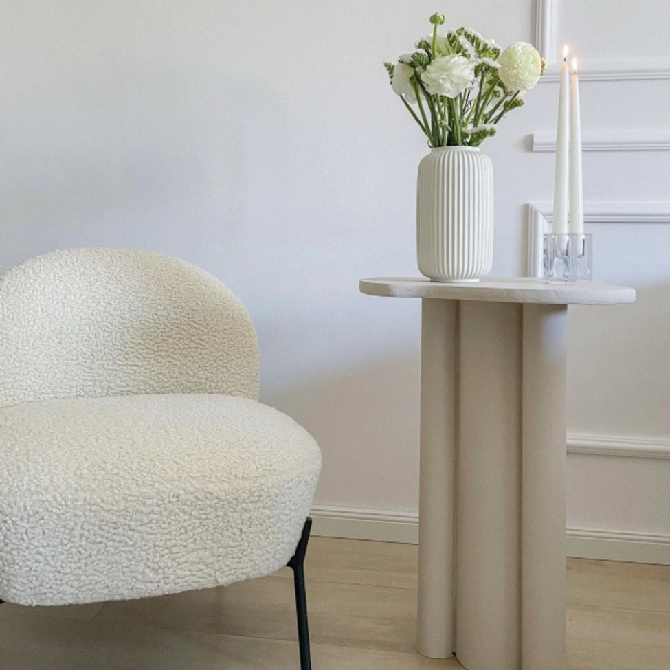 Fåtölj 'Gori' - Vit/Teddy