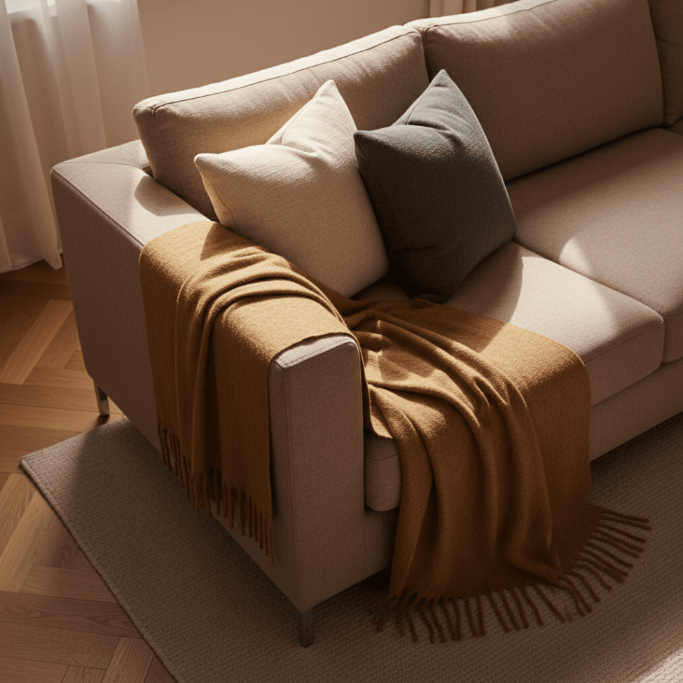 Pläd 'Samantha' 130x170cm - Brun