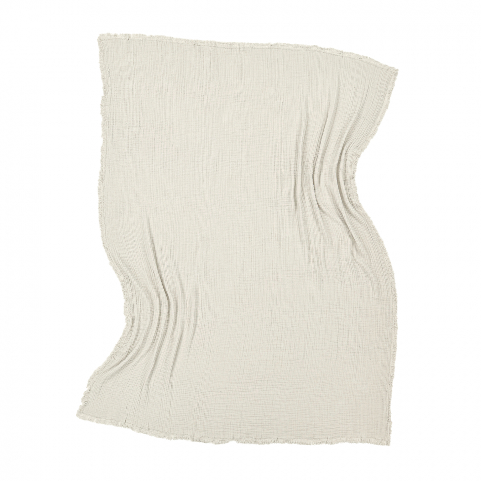 Muslinpläd 'Dorena' 130x170cm - Grå