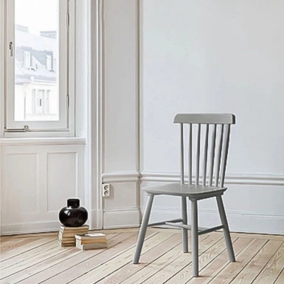 Pinnstol 'Elsa' - Mörkgrå/Silvergrå