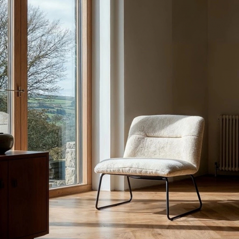 Fåtölj 'Chelsea' - Vit/Teddy