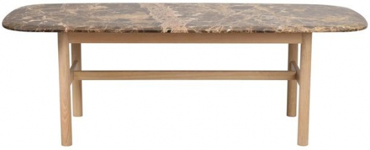 Soffbord 'Hammond' 135x62 - Natur/Marmor
