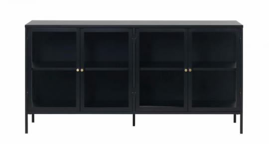 Sideboard 'Hagavik' 4 sektioner - Svart/Mässing