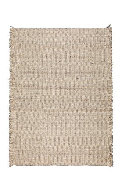 Ullmatta 'Frills' 170x240cm - Beige/Gul