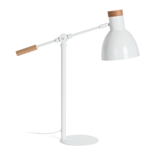 Bordslampa 'Scarlett' - Vit/Brun