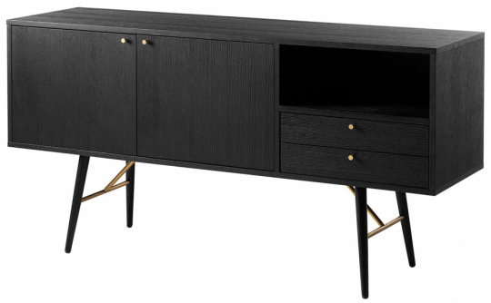 Sideboard 'Lux' - Svart/Koppar