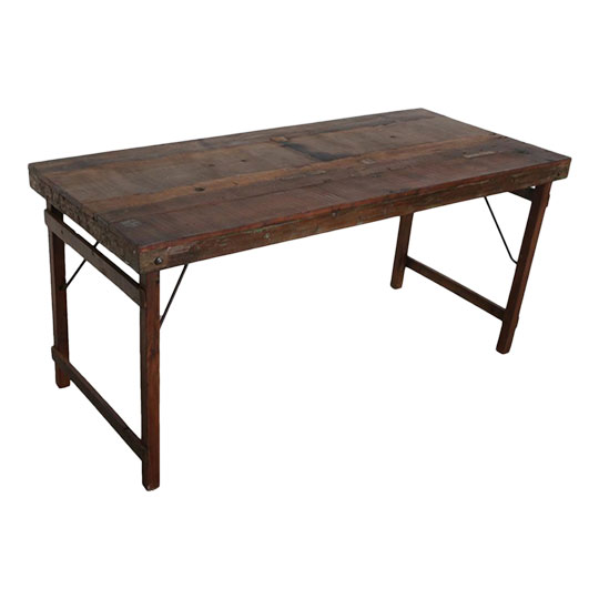 Fällbart matbord Vintage 165x75cm - Brun 