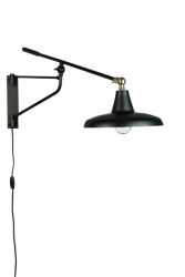 Vägglampa 'Hector' 26x93 - Svart