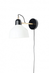 Vägglampa 'Skala' 32x19 - Vit