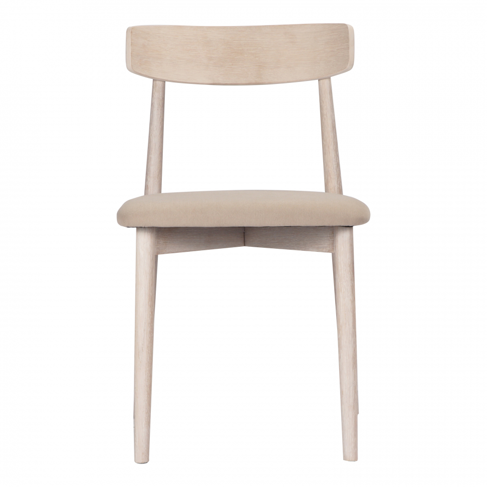 Stol 'Ystad' - Vit ek/Beige