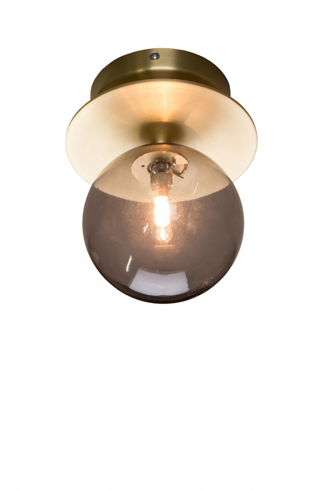 Vägglampa 'Art Deco' - Rökfärgad