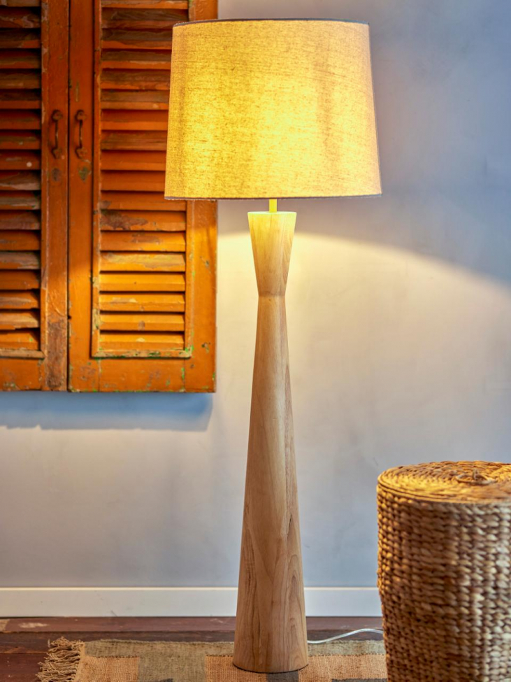 Golvlampa 'Leonor' - Beige