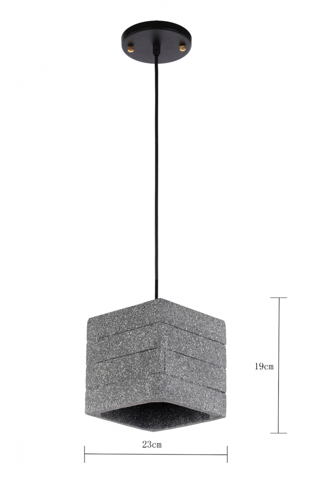 Taklampa 'Stone Cube' - Cement