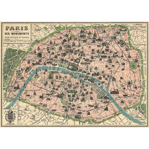 poster paris karta Poster   Carte Paris   Reforma Sthlm