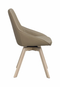 Stol \'Alison\' Läder - Beige/vitpigmenterad