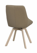 Stol \'Alison\' Läder - Beige/vitpigmenterad