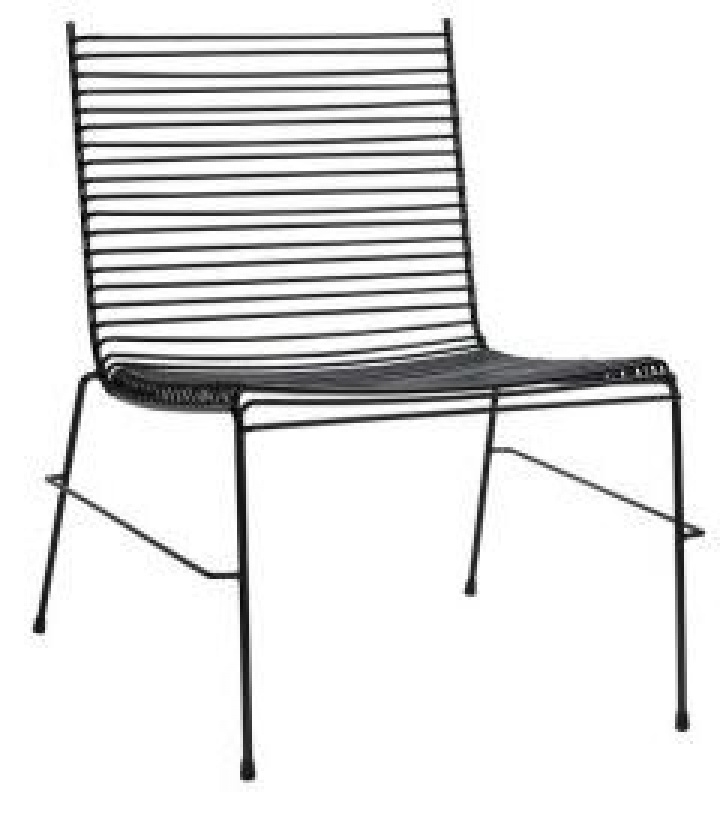 String Lounge Chair \'Park\' - Svart i gruppen Möbler / Utemöbler / Utefåtöljer hos Reforma (141502)