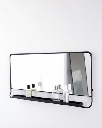 Spegel med hylla \'Chic\' 40x80cm - Svart