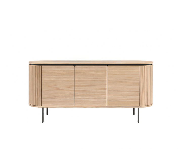 Sideboard \'Fjällbacka\' - Natur/Svart i gruppen Kampanj / Möbler / Hyllor & Förvaring hos Reforma (2375-natur-svart)