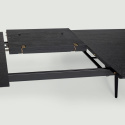 Matbord med tilläggsskiva \'Dawn\' 180-230x105cm - Svart 