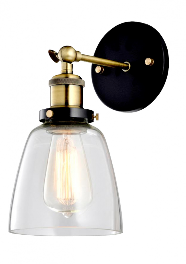 Vägglampa vintage - Mässing och glas i gruppen Belysning / Lampor / Vägglampor hos Reforma (RH186)